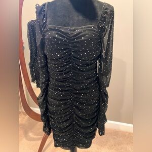 SHEIN Black Dress with White Dots